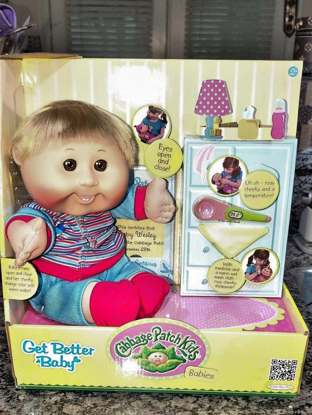 Cabbage Patch Kids Get Better Baby Doll Set - Blonde Hair Blue Eyes - New In Box